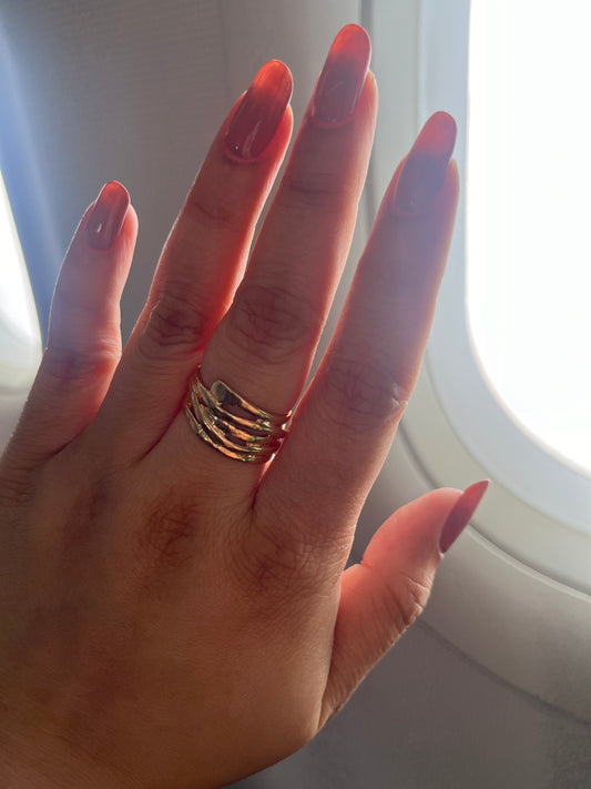 Wave Ring Set - 18K Gold Plated