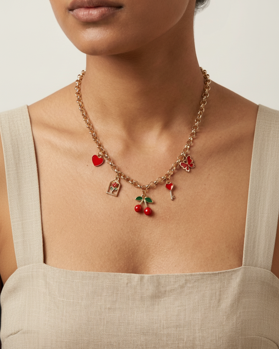 Key To My Heart Charm Necklace