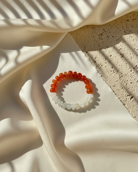Carnelian & Moonstone Bracelet - PROTECTION