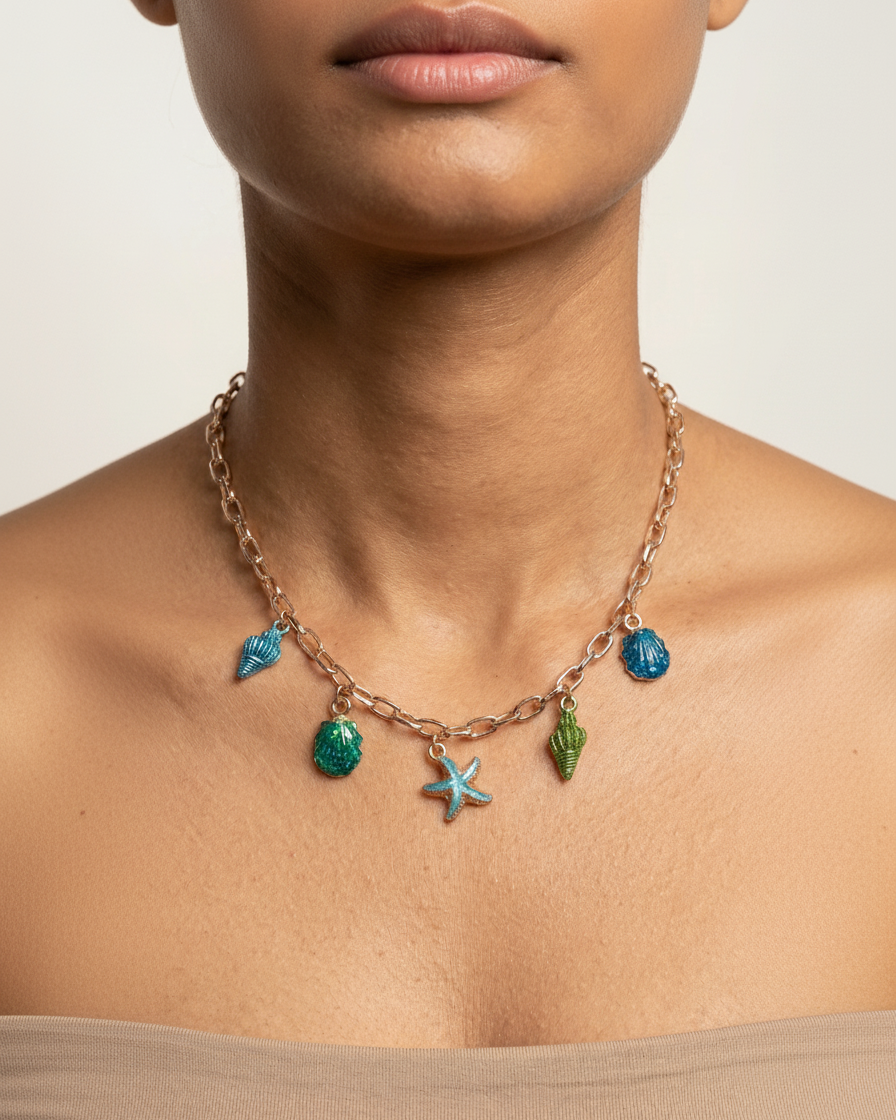 The Blue Lagoon Charm Necklace