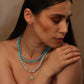 Turquoise Rope Necklace - POSITIVITY & LUCK